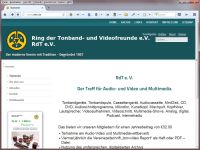 Homepage Ring der Tonbandfreunde RdT e. V.